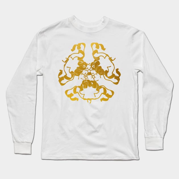 Insulin Structure Long Sleeve T-Shirt by erzebeth